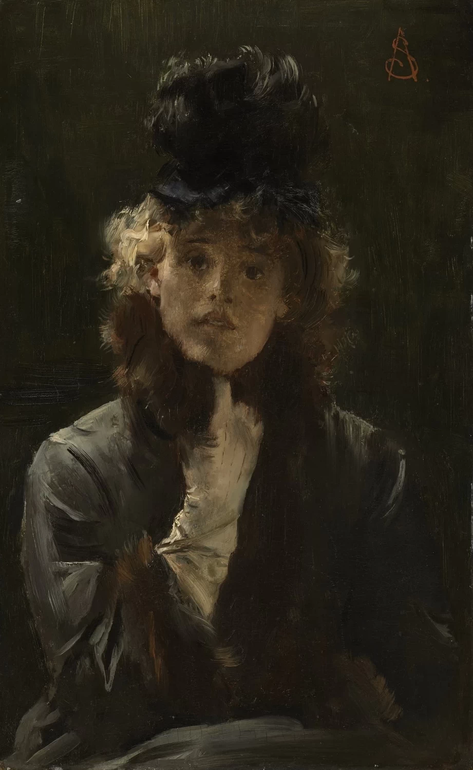 Alfred Émile Stevens - La Sfinge parigina, Clark Art Institute, Williamstown